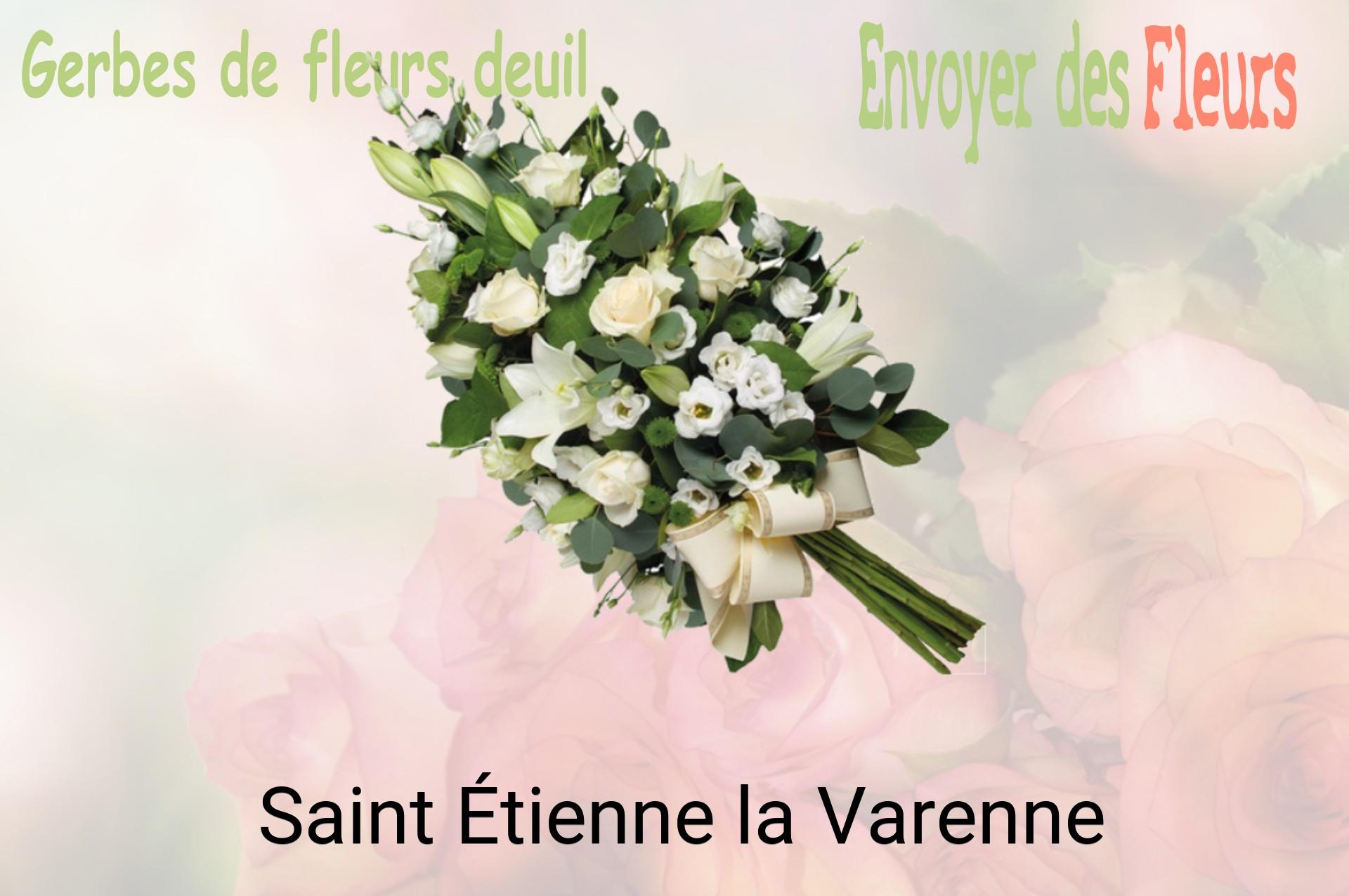 Gerbe de fleurs de deuil livrée à Saint-Étienne-la-Varenne